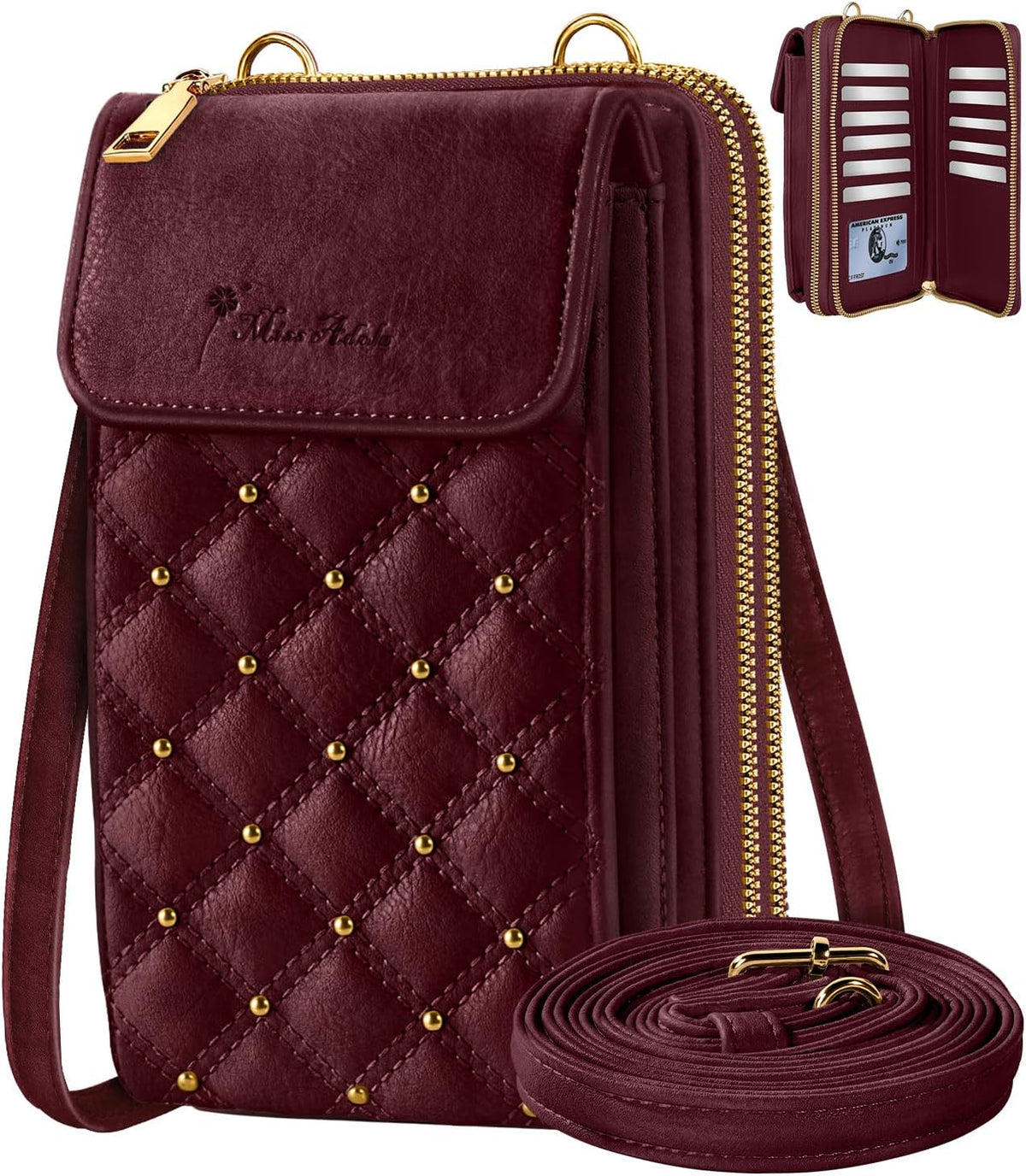 Crossbody Phone Purse for Women - Cute Small Bags Cellphone Wallet RFID Blocking with Strap Zipper and Card Slots