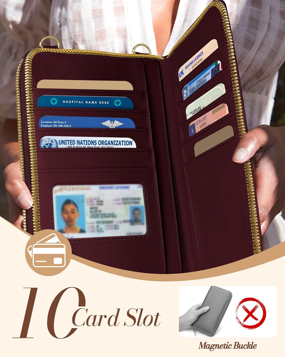 Crossbody Phone Purse for Women - Cute Small Bags Cellphone Wallet RFID Blocking with Strap Zipper and Card Slots