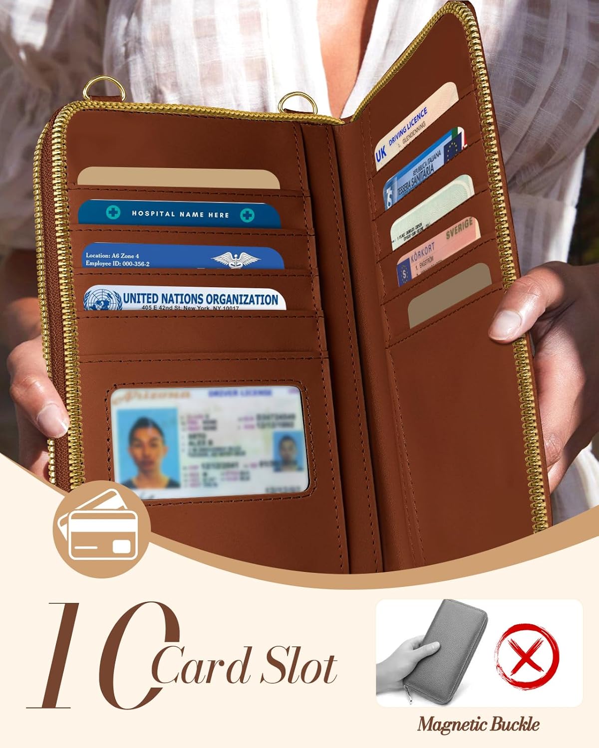 Crossbody Phone Purse for Women - Cute Small Bags Cellphone Wallet RFID Blocking with Strap Zipper and Card Slots