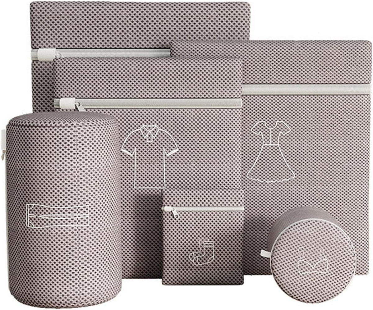 Mesh Washing Bags for Laundry - Anti-Knot Bra Protective Sack - with Zipper Machine Washable Anti-Deformation Laundry Wash Bag | for Outerwear Skirt T-Shirt Sock Pant Travel Dorm