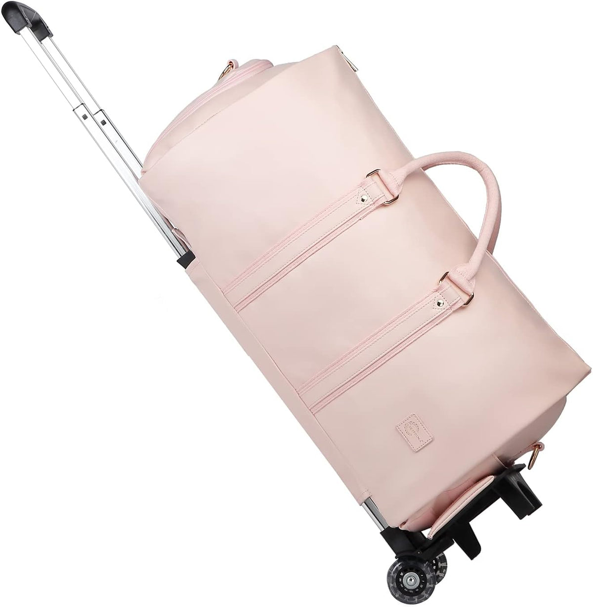 Rolling Garment Bag,Rolling Duffle Bag with Wheels Rolling Garment Bags for Travel with Shoe Pouch Carry On Bag Weekender Bags Garment Duffel Bag for Women-Grey