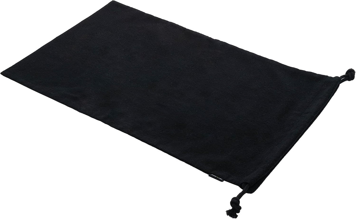 Cloth Bags, Black Duster Flannel Boot Storage with Drawstring Closure, Washable Breathable Cotton Fabric for Shoe, Luggage, 12.5x20.5, 2 Pack