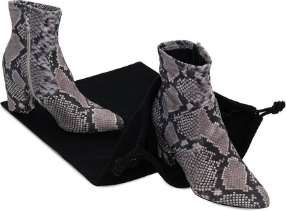 Cloth Bags, Black Duster Flannel Boot Storage with Drawstring Closure, Washable Breathable Cotton Fabric for Shoe, Luggage, 12.5x20.5, 2 Pack