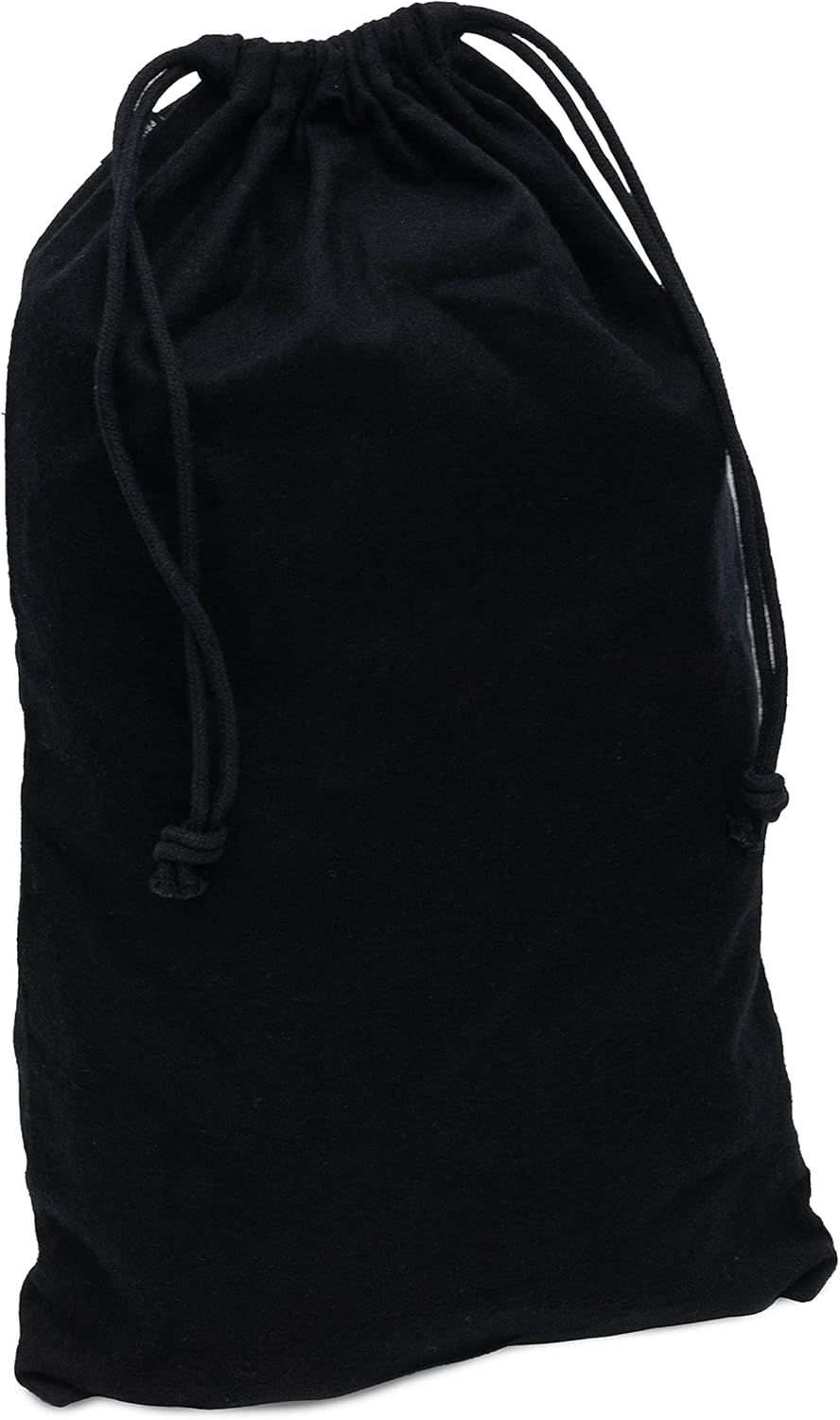 Cloth Bags, Black Duster Flannel Boot Storage with Drawstring Closure, Washable Breathable Cotton Fabric for Shoe, Luggage, 12.5x20.5, 2 Pack