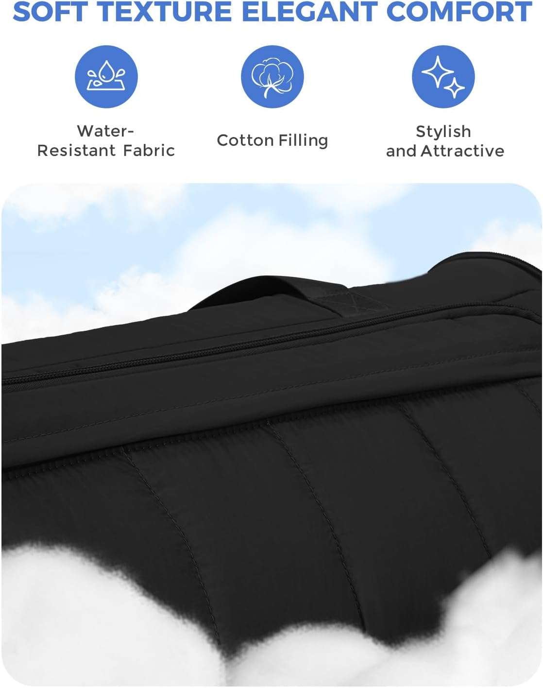 Convertible Garment Bags for Travel with Wet Pocket Carry on Garment Duffle Bag 2 in 1 Puffy Hanging Clothes Travel Bags with Shoe Compartment for Airplanes Business Weekend Gym Wedding (Black)