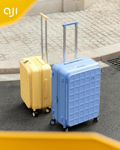 Expandable Top Opening Carry On Luggage Airline Approved, 20 Inch Lightweight Hardside Carry On Suitcase with Spinner Wheels, Travel Luggage with Laptop Compartment for Women Men, Coconut White