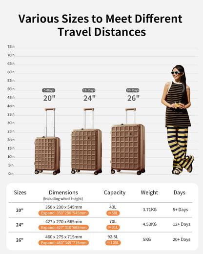Expandable Top Opening Carry On Luggage Airline Approved, 20 Inch Lightweight Hardside Carry On Suitcase with Spinner Wheels, Travel Luggage with Laptop Compartment for Women Men, Coconut White