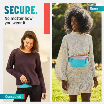 Money Belt for Travel Hidden Under Clothes – RFID Blocking Passport Holder & Slim Waist Wallet Pouch for Women & Men, Anti-Theft Travel Accessories