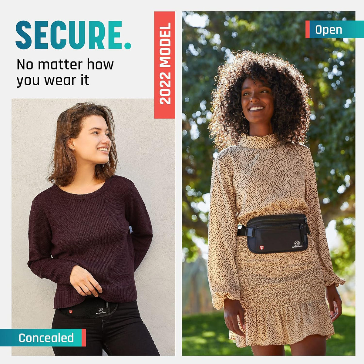 Money Belt for Travel Hidden Under Clothes – RFID Blocking Passport Holder & Slim Waist Wallet Pouch for Women & Men, Anti-Theft Travel Accessories