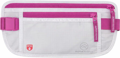 Money Belt for Travel Hidden Under Clothes – RFID Blocking Passport Holder & Slim Waist Wallet Pouch for Women & Men, Anti-Theft Travel Accessories