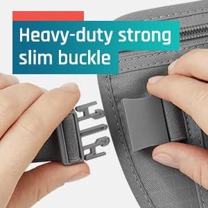 Money Belt for Travel Hidden Under Clothes – RFID Blocking Passport Holder & Slim Waist Wallet Pouch for Women & Men, Anti-Theft Travel Accessories