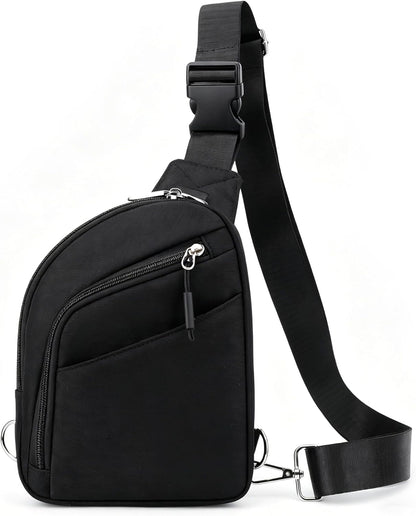 Anti Theft Crossbody Bag for Women Travel Small Sling Shoulder Bag | Anti Pickpocket Bag（RFID Blocking & Zipper Lock）Cross body Pouch Secure Passport Purse Waterproof for Hiking Daily Commute