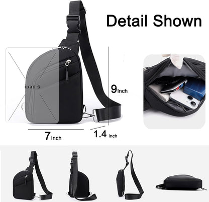 Anti Theft Crossbody Bag for Women Travel Small Sling Shoulder Bag | Anti Pickpocket Bag（RFID Blocking & Zipper Lock）Cross body Pouch Secure Passport Purse Waterproof for Hiking Daily Commute