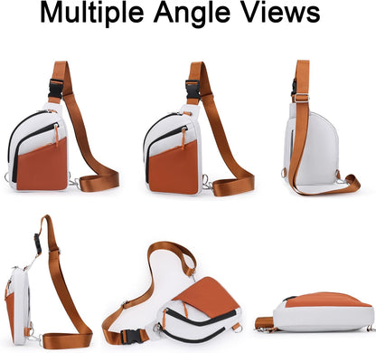 Anti Theft Crossbody Bag for Women Travel Small Sling Shoulder Bag | Anti Pickpocket Bag（RFID Blocking & Zipper Lock）Cross body Pouch Secure Passport Purse Waterproof for Hiking Daily Commute