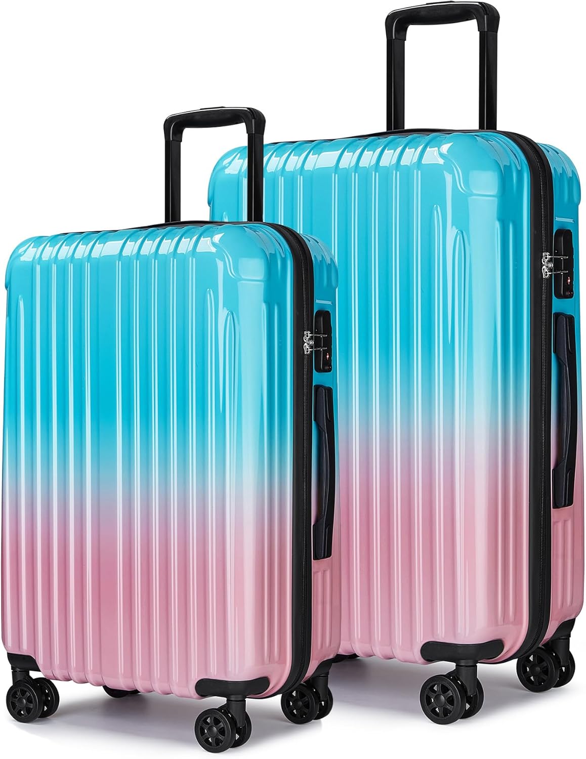 Carry on Luggage - Airline Approved Suitcases with Spinner Wheels, Built-In TSA Lock，Hard Shell Expandable Suitcases