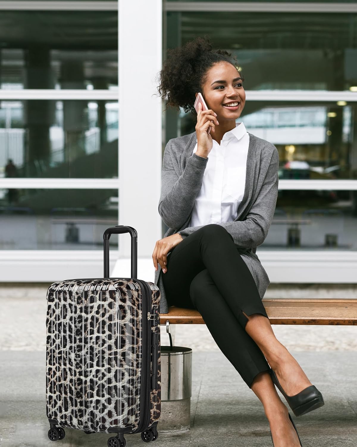 Carry on Luggage - Airline Approved Suitcases with Spinner Wheels, Built-In TSA Lock，Hard Shell Expandable Suitcases