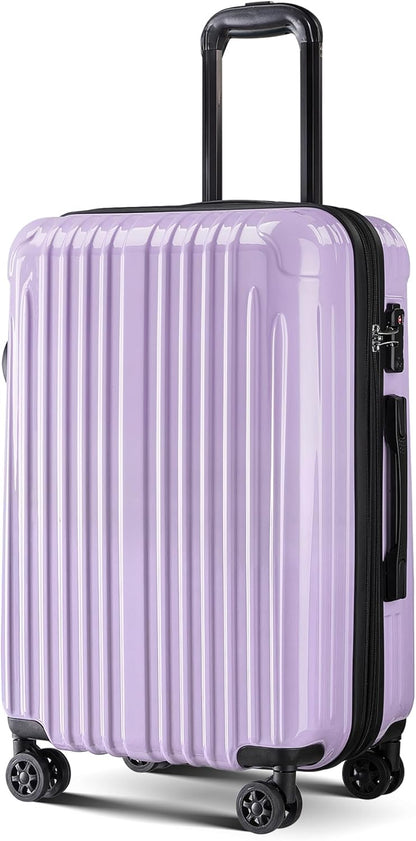 Carry on Luggage - Airline Approved Suitcases with Spinner Wheels, Built-In TSA Lock，Hard Shell Expandable Suitcases