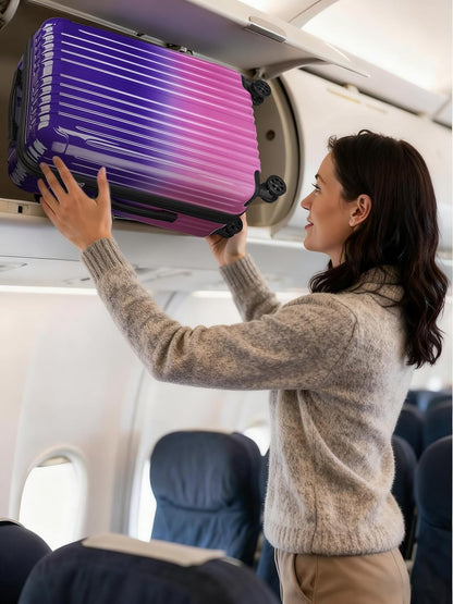 Carry on Luggage - Airline Approved Suitcases with Spinner Wheels, Built-In TSA Lock，Hard Shell Expandable Suitcases