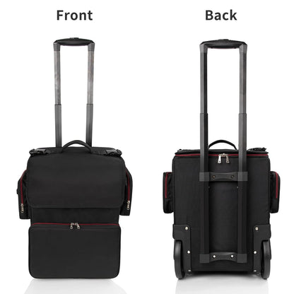Large Makeup Train Case with 4 Travel Makeup Bags Set, Cosmetic Case for Hairstylist, Hairdresser Storage Bag with Detachable Pouch, Heat Insulation and Anti-Scalding Full Layer