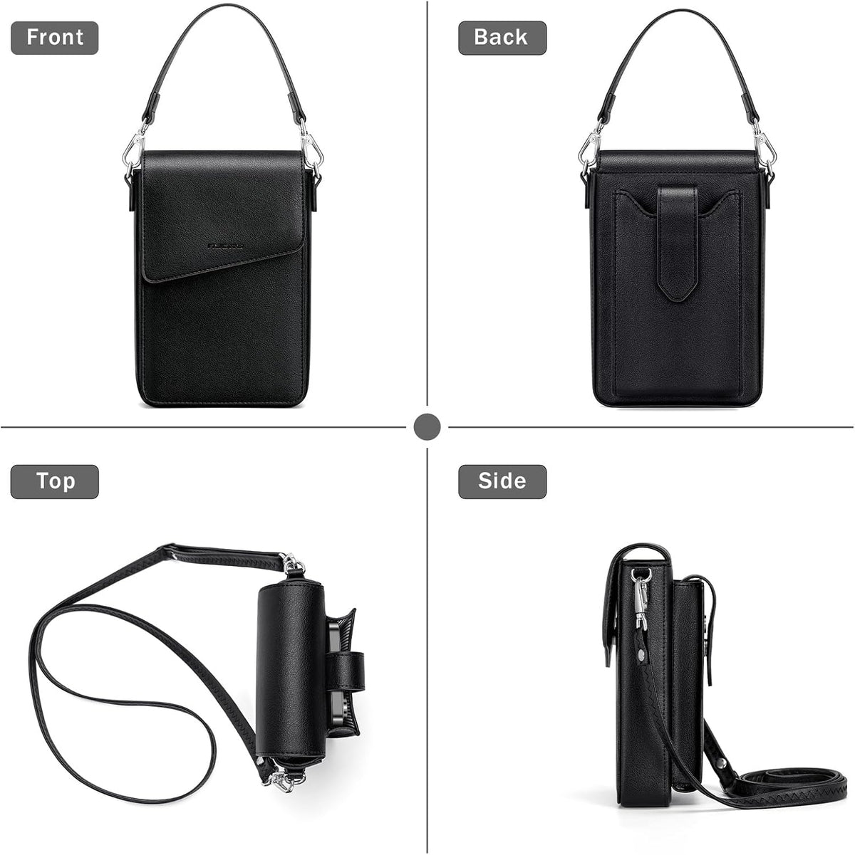Small Crossbody Wallet Purse for Women with Phone Pocket, Small Crossbody Phone Bag with 2 Straps