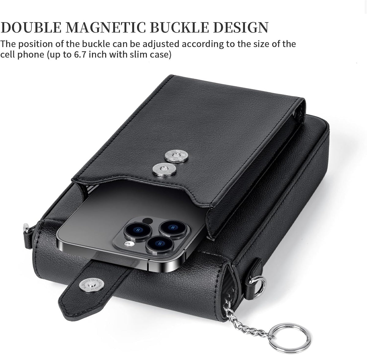 Small Crossbody Wallet Purse for Women with Phone Pocket, Small Crossbody Phone Bag with 2 Straps