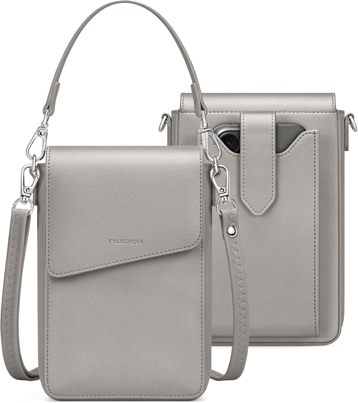 Small Crossbody Wallet Purse for Women with Phone Pocket, Small Crossbody Phone Bag with 2 Straps