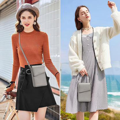 Small Crossbody Wallet Purse for Women with Phone Pocket, Small Crossbody Phone Bag with 2 Straps