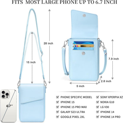 Small Crossbody Wallet Purse for Women with Phone Pocket, Small Crossbody Phone Bag with 2 Straps
