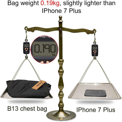 Lightweight Sling Bag, Anti Theft Crossbody Bags for Women Men Casual Shoulder Crossbody Sport Travel Hiking Bag,Black,Large | 4 Pocket, Adjustable Shoulder Strap, Reflective Safety Strips, Lightweight, Suitable for Travel Hiking Commuting Outdoor