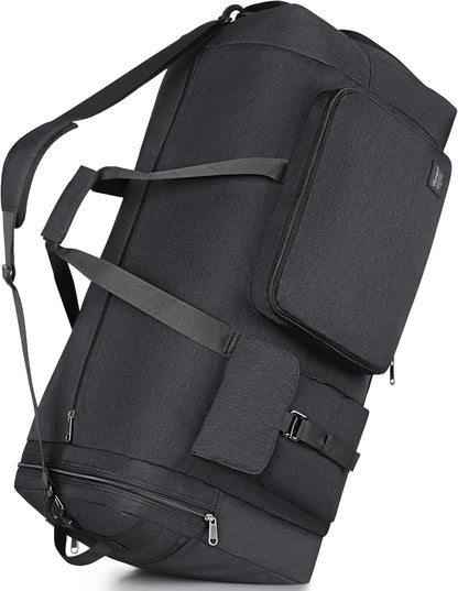 Extra Large Duffle Bag for Travel, Collapsible Duffle Bag for Men, Foldable Duffel Bags for Traveling (Black, 120)