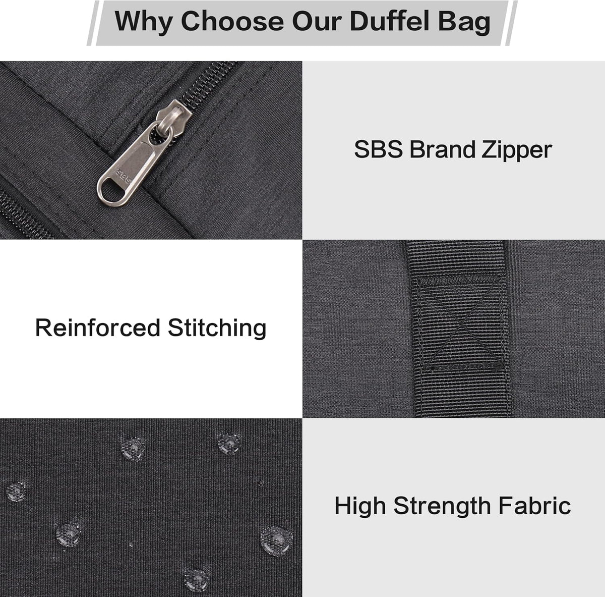 Extra Large Duffle Bag for Travel, Collapsible Duffle Bag for Men, Foldable Duffel Bags for Traveling (Black, 120)