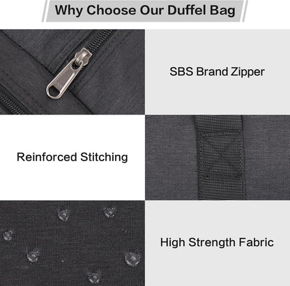 Extra Large Duffle Bag for Travel, Collapsible Duffle Bag for Men, Foldable Duffel Bags for Traveling (Black, 120)
