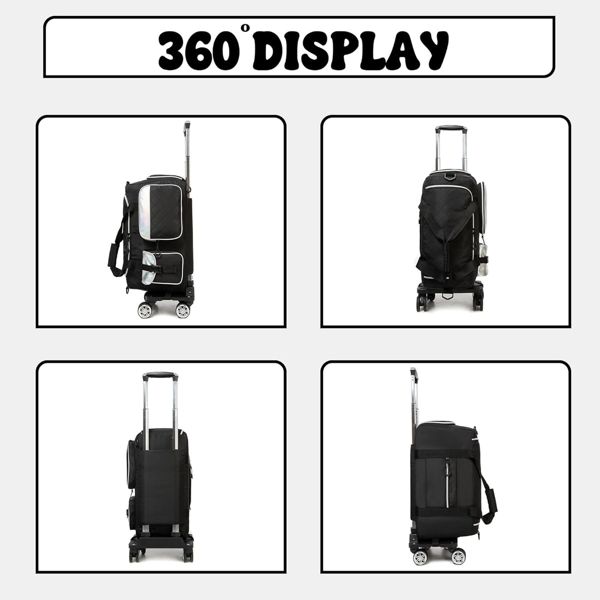 Duffle Bag for Travel Bag with Wheels for Women Weekender Bag with Shoes Compartment Gym Bag for Girls Carry On Overnight Bag for Women with Toiletry Bag