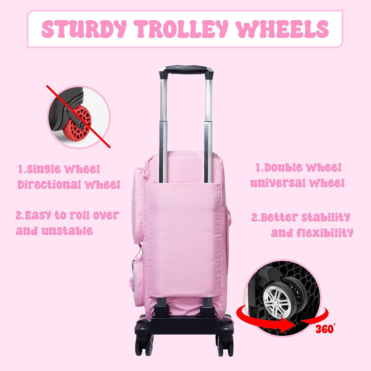Duffle Bag for Travel Bag with Wheels for Women Weekender Bag with Shoes Compartment Gym Bag for Girls Carry On Overnight Bag for Women with Toiletry Bag