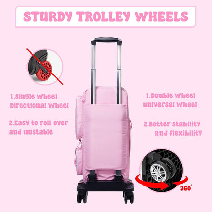 Duffle Bag for Travel Bag with Wheels for Women Weekender Bag with Shoes Compartment Gym Bag for Girls Carry On Overnight Bag for Women with Toiletry Bag