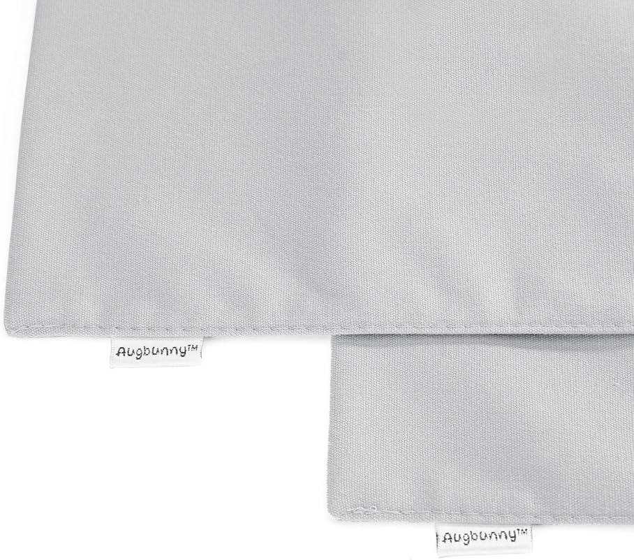100% Cotton Canvas Travel Laundry Bag, 2-Pack (Large, Light Grey)
