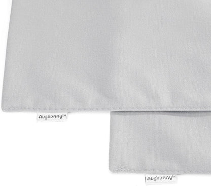 100% Cotton Canvas Travel Laundry Bag, 2-Pack (Large, Light Grey)