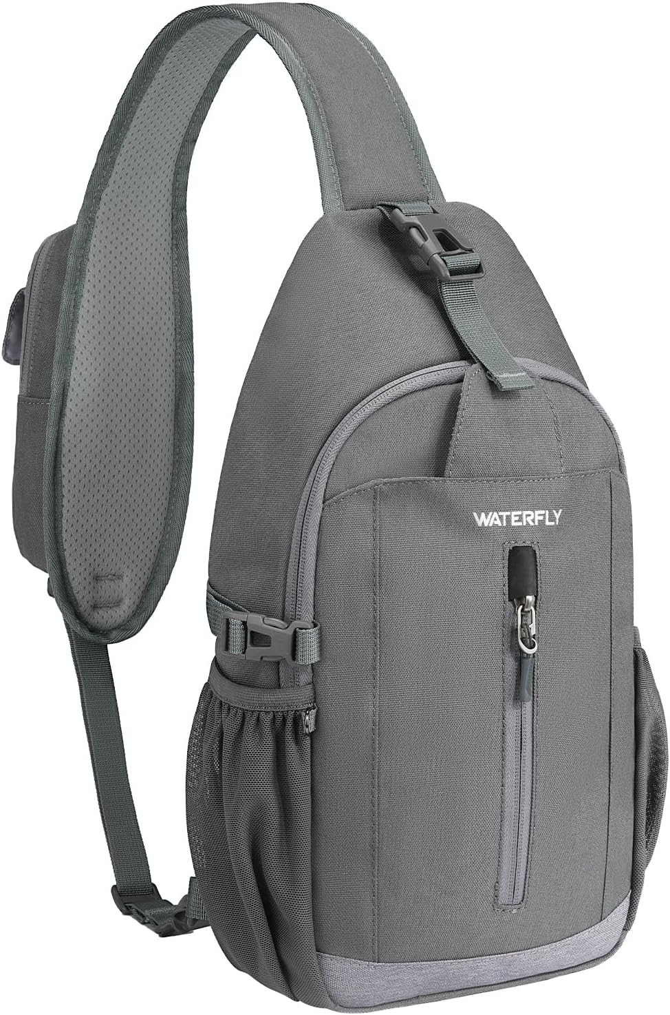 Small Crossbody Sling Bag: 8L Lightweight RFID Anti-Theft Travel | Water-Resistant,Multi-Pockets,Hidden Back Pocket,Adjustable Strap,Breathable Mesh Panel,Hiking, Commute,Theme Parks,Men Women