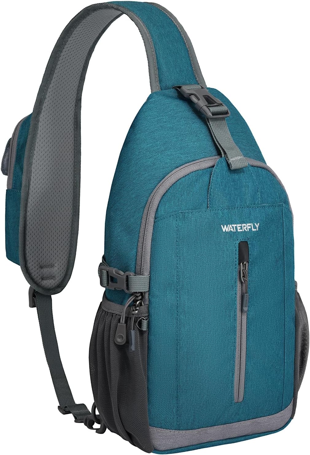 Small Crossbody Sling Bag: 8L Lightweight RFID Anti-Theft Travel | Water-Resistant,Multi-Pockets,Hidden Back Pocket,Adjustable Strap,Breathable Mesh Panel,Hiking, Commute,Theme Parks,Men Women