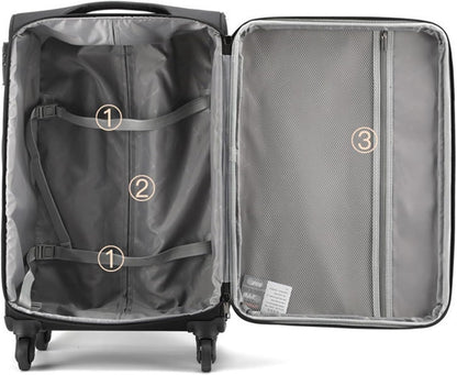 Carry-On Softside Expandable Carry On Luggage with Spinner Wheels, Lightweight Upright Suitcase Luggage Carry On (Color : A, Size : 22in)