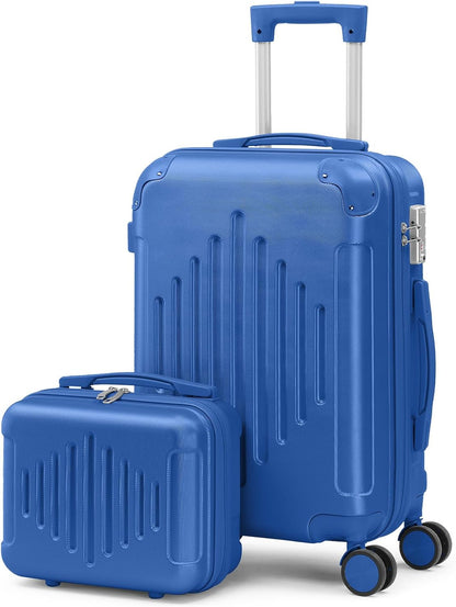 Hardside 21 Inch Carry On Luggage 22x14x9 Airline Approved with Spinner Wheels, ABS Hardshell Small Carry-On Suitcase with TSA Lock for Men & Women Lightweight Travel, Dark Green