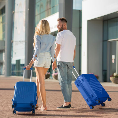 Hardside 21 Inch Carry On Luggage 22x14x9 Airline Approved with Spinner Wheels, ABS Hardshell Small Carry-On Suitcase with TSA Lock for Men & Women Lightweight Travel, Dark Green