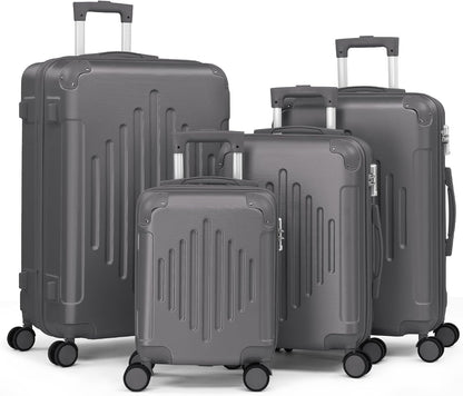 Hardside 21 Inch Carry On Luggage 22x14x9 Airline Approved with Spinner Wheels, ABS Hardshell Small Carry-On Suitcase with TSA Lock for Men & Women Lightweight Travel, Dark Green