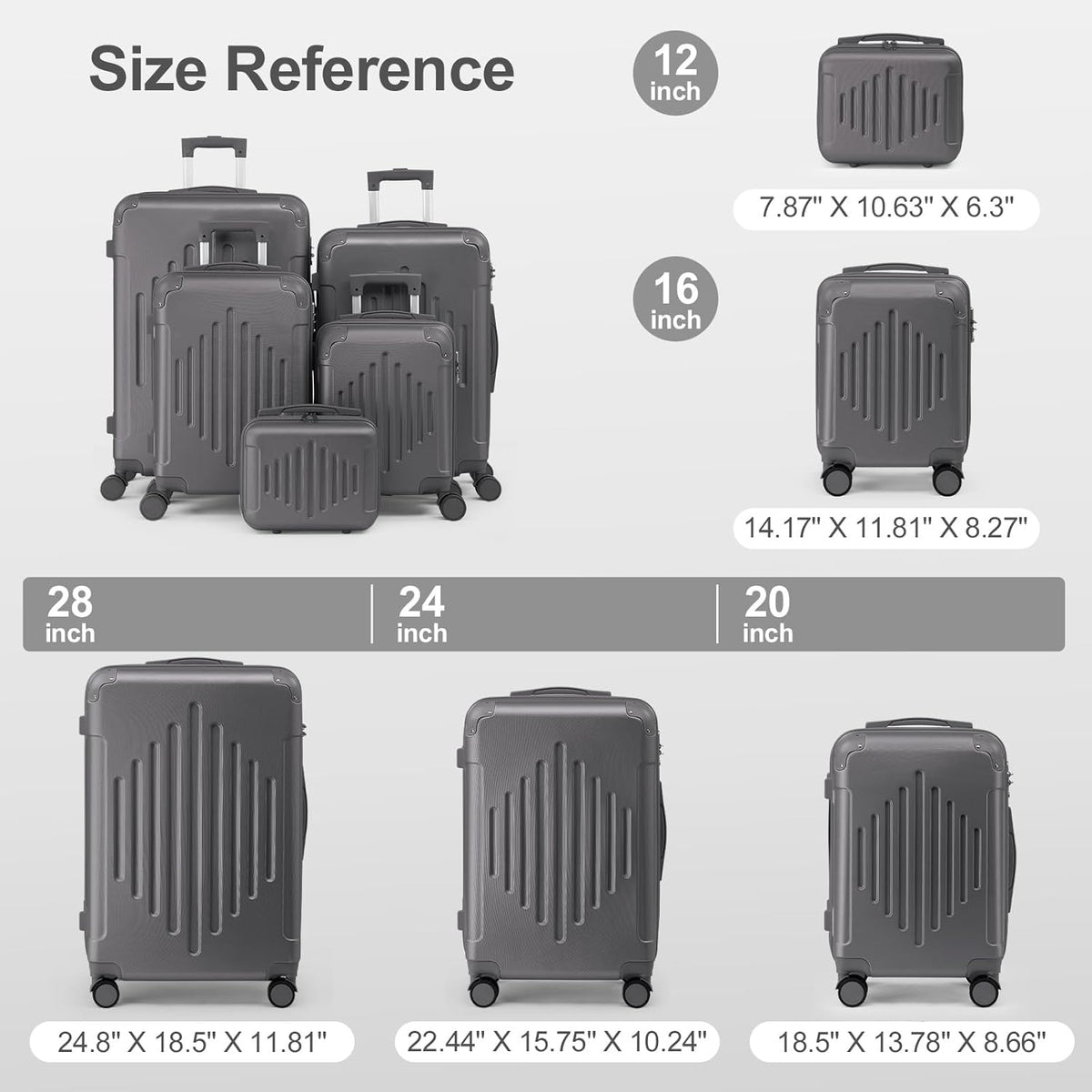 Hardside 21 Inch Carry On Luggage 22x14x9 Airline Approved with Spinner Wheels, ABS Hardshell Small Carry-On Suitcase with TSA Lock for Men & Women Lightweight Travel, Dark Green