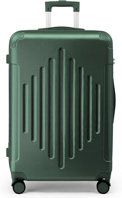Hardside 21 Inch Carry On Luggage 22x14x9 Airline Approved with Spinner Wheels, ABS Hardshell Small Carry-On Suitcase with TSA Lock for Men & Women Lightweight Travel, Dark Green