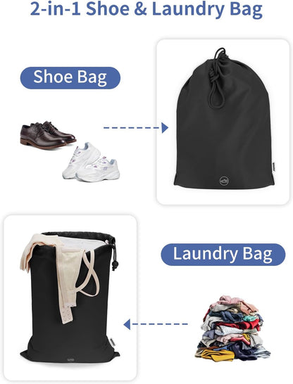 7 Set Compression Packing Cubes for Travel, Shirt Folder for Wrinkle-Free, Suitcase Organizer Bags Set for Carry-On Checked Luggage Duffle Bag Women Men(Black)