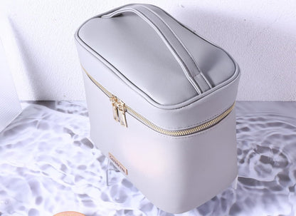 Travel Cosmetic Makeup Essentials Bag case Brush Case Wash Bag Cosmetic Pouch 3 Pcs Set Organization (3, Grey)