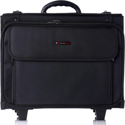 Rolling Briefcase | Laptop Bag For Men & Women | Hard Side Catalog Case on Wheels | Legal Size File Dividers | Lawyers Attache Case | Carry-On Overnight Business Travel Bag