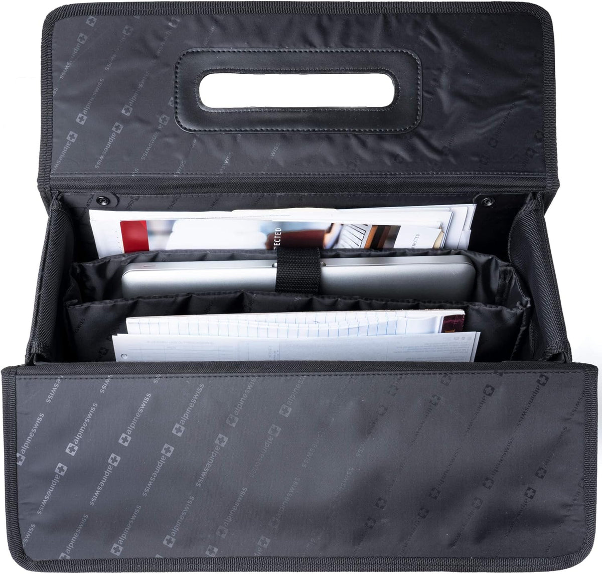 Rolling Briefcase | Laptop Bag For Men & Women | Hard Side Catalog Case on Wheels | Legal Size File Dividers | Lawyers Attache Case | Carry-On Overnight Business Travel Bag