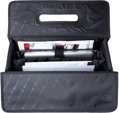 Rolling Briefcase | Laptop Bag For Men & Women | Hard Side Catalog Case on Wheels | Legal Size File Dividers | Lawyers Attache Case | Carry-On Overnight Business Travel Bag